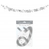 Ghirlanda con lettere metalliche argento 6m “Joyeux Anniversaire”