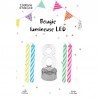 1 Candela LED lampeggiante numero 8 + 4 candele
