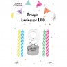1 Candela LED lampeggiante numero 9 + 4 candele