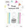1 blinkende LED-Kerze Nummer 9 + 4 Kerzen
