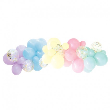 Kit arche de 50 ballons couleur pastel