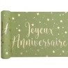 Runner da tavola "Joyeux Anniversaire"( buon compleanno) 28cmx3m.