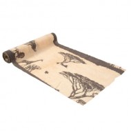 Runner da tavolo in mussola Safari Beige e Moka 28 cm x 3 m3 m