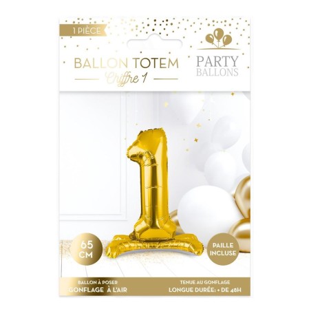 1 Ballon totem chiffre 1