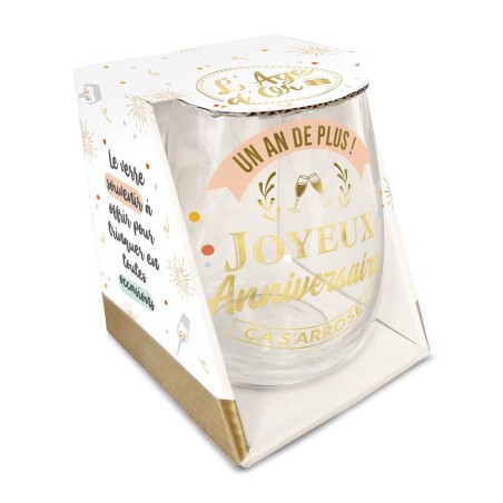 1 rundes Geburtstagsgeschenkglas