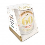 1 Verre rond cadeau 60 ans