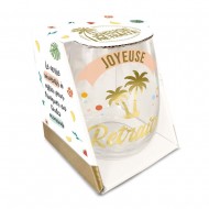 1 Verre rond cadeau "Retraite"