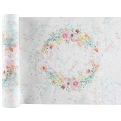 1 Runner da tavolo floreale per matrimonio 26 cm x 3 m