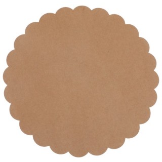 6 gewellte Tischsets, Kraftpapier, Ø 34 cm