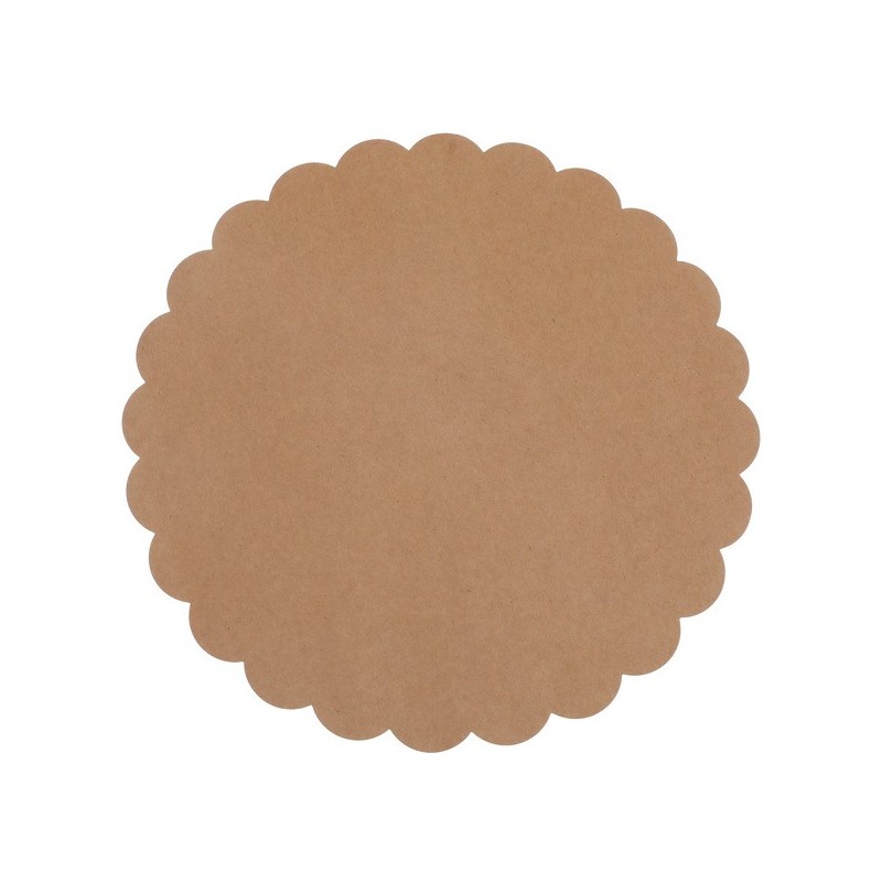 6 tovagliette smerlate, kraft, Ø 34 cm