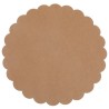 6 gewellte Tischsets, Kraftpapier, Ø 34 cm