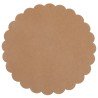 6 gewellte Tischsets, Kraftpapier, Ø 34 cm