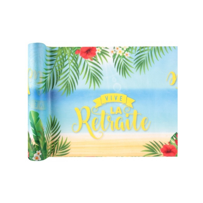 Chemin de table "Vive la retraite"