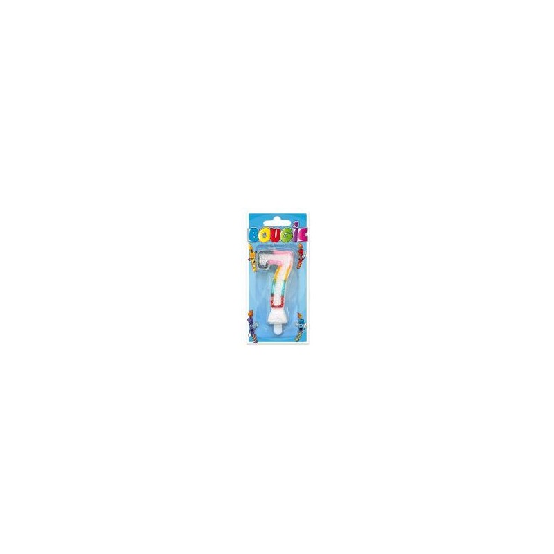 Blisterkerze 7 Jahre, 9 cm