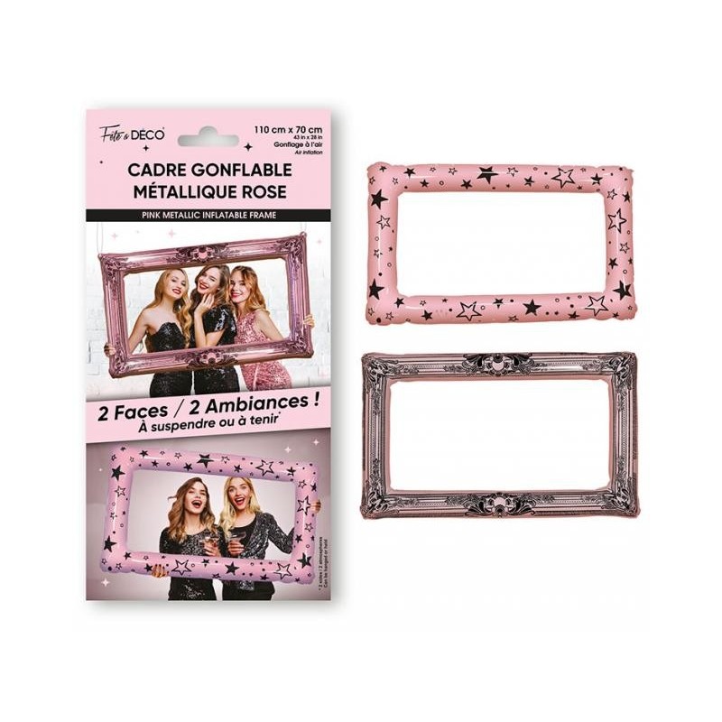 Cadre gonflable métallique rose