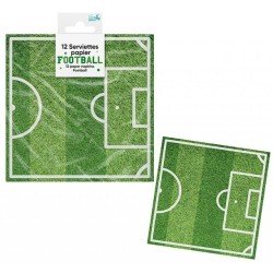 12 Fußball-Papierservietten