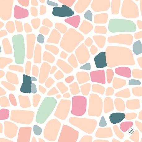 50 tovaglioli classici, Ocean pebbles 4 veli, 40x40 cm