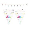 1 Wimpelgirlande "20ans" mehrfarbig