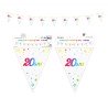 1 Wimpelgirlande "20ans" mehrfarbig