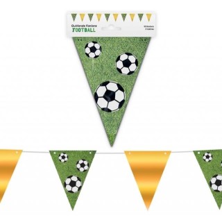 Fußballgirlande 10 Wimpel 3m