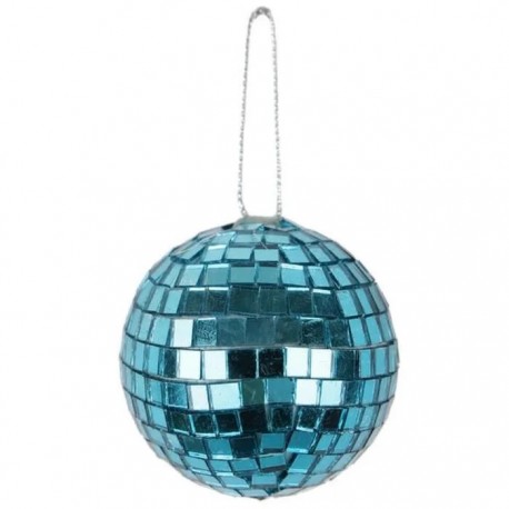 2 Boules à facette turquoise Ø 6cm