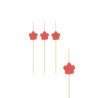 40 FINGERFOOD-Vorspeisenpicker 7 cm, Blume, Bambus
