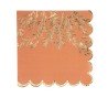 16 Servietten Jolis Brins Terrakotta- und Goldpapier 33 x 33 cm – 3-lagig