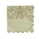 16 Tovaglioli Jolis Brins verde salvia e Carta Oro 33x33 cm - 3 Veli