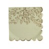 16 Servietten Jolis Brins Salbeigrün- und Goldpapier 33 x 33 cm – 3-lagig