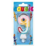 Bougie blister chiffre 9, 8.9 cm