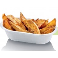 50 barchette per patatine fritte, zucchero di canna - 18 x 11 prof. 4,3 cm, 320 ml