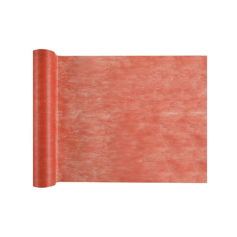 Chemin de table intissé, uni, 0.30 x 10 m, Terracotta