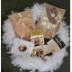 Tropicool Photobooth-Set aus weißem, kamelfarbenem und goldenem Papier, 11-teilig
