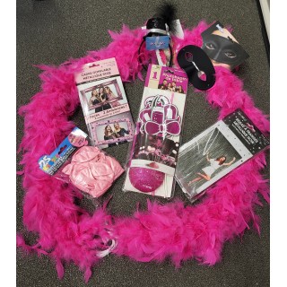 Kit Photo Booth da tavolo festivo, fucsia, 8pz