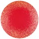 6 Sets de table Joyeux Noël Scintillant Ø 34cm rouge