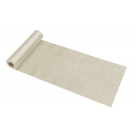 Chemin de Table paillettes prenium platine 30cm x 5m