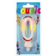 Bougie blister chiffre 0, 9 cm