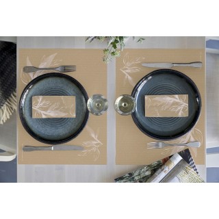 10 Organic Dunicel® Tischsets 30 x 40 cm Öko-Blätter