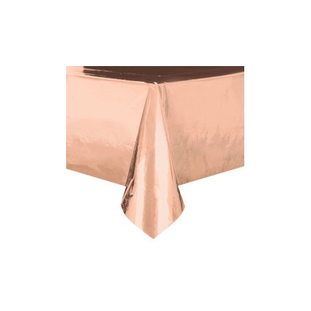 Tischdecke 137 x 274 cm RoseGold Metall