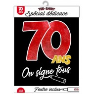 Tee-shirt zu unterschreiben 70 ans