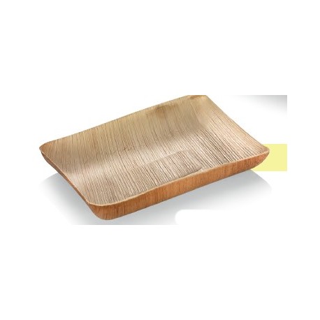 25 Schale viereckig Tray, Plamblatt, 17 x 14 x 2,5 cm