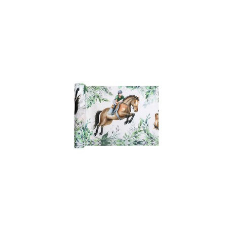 Chemin de table hippique 30cm x 5m