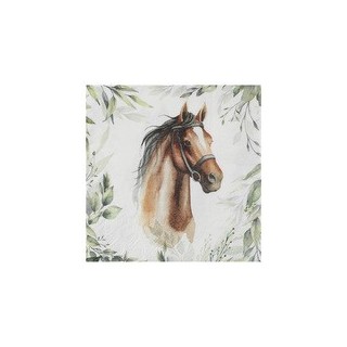 20 tovaglioli di carta a forma di cavallo 33x33cm, 3 veli
