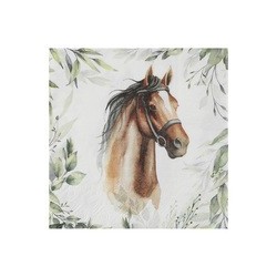 20 Pferde Papierservietten 33x33cm, 3-lagig