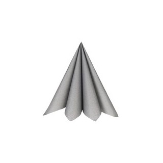 20 Servietten, 40x40cm, Silber