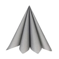 20 Servietten, 40x40cm, Silber