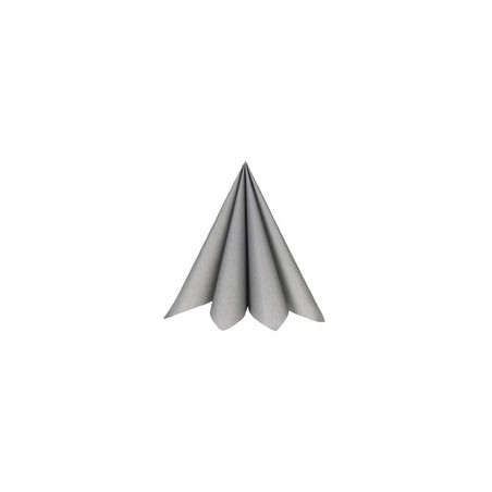 20 Serviettes rainbow, 40x40cm, argent