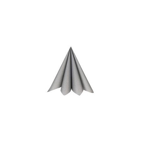 20 Serviettes rainbow, 40x40cm, argent