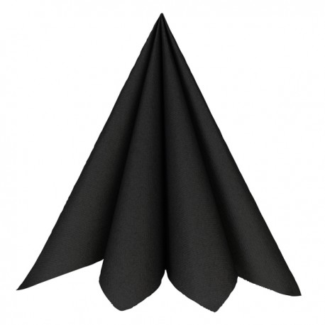 25 Servietten, 40x40cm, Schwarz
