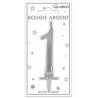 Candela numero 1 metallizzata argento